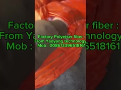 의류 스테이플 섬유 폴리에스터 중형 크림 인공 스테이플 섬유